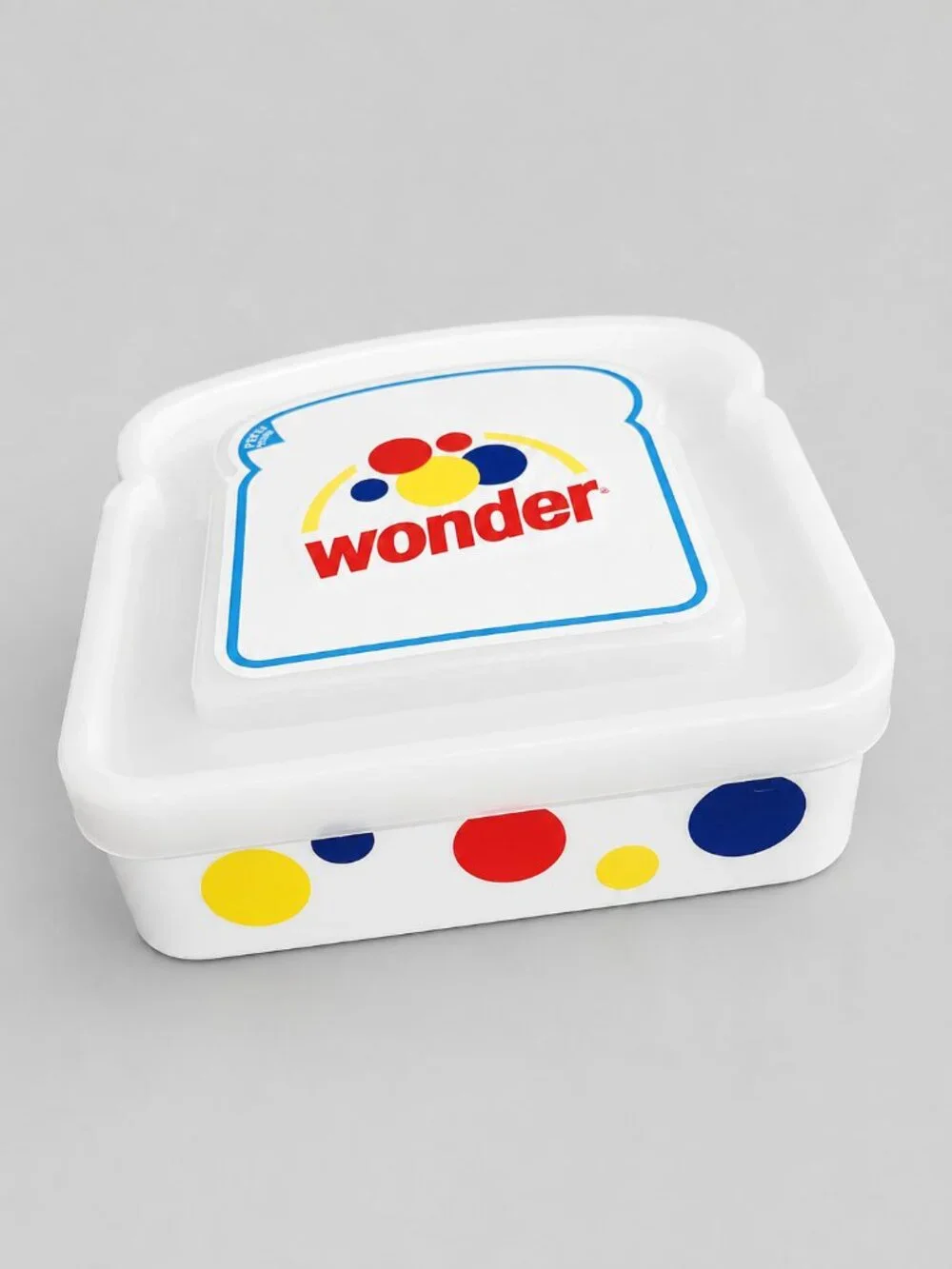 Wonder Bread Vintage Sandwich Tray Plastic Food Storage Container Retro